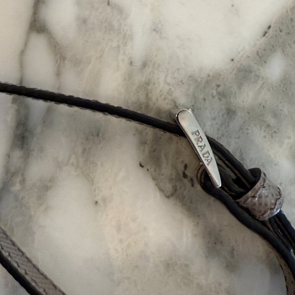 Prada‎ Grey Saffiano Leather Pouch Bag, 2NH024 - Picture 4 of 16